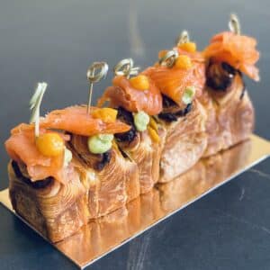 Brioche feuilletée apéritive saumon
